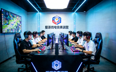 爱游戏电竞青训营训练基地，年轻选手正在训练